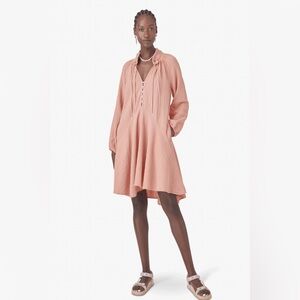 Share XIRENA Long Sleeve Lola Dress Sugar Pink Gauze S NWT